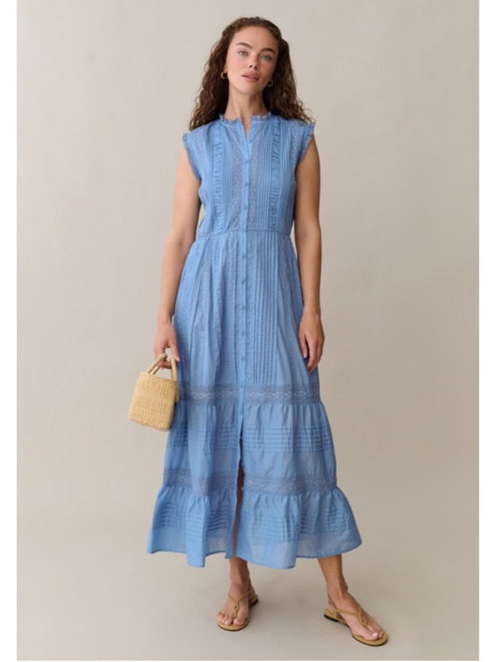Sorella Dresses & Skirts - Women's Sorella Blue Cotton Maxi Dress Size S
